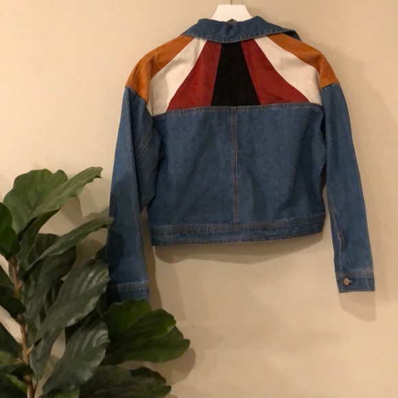 Forever 21 Jackets & Blazers - faux suede patchwork denim jacket NWOT